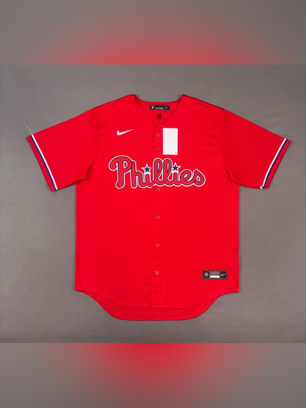 Men’s Nike Philadelphia Phillies #3 Bryce Harper MLB Jersey Red Size LARGE
